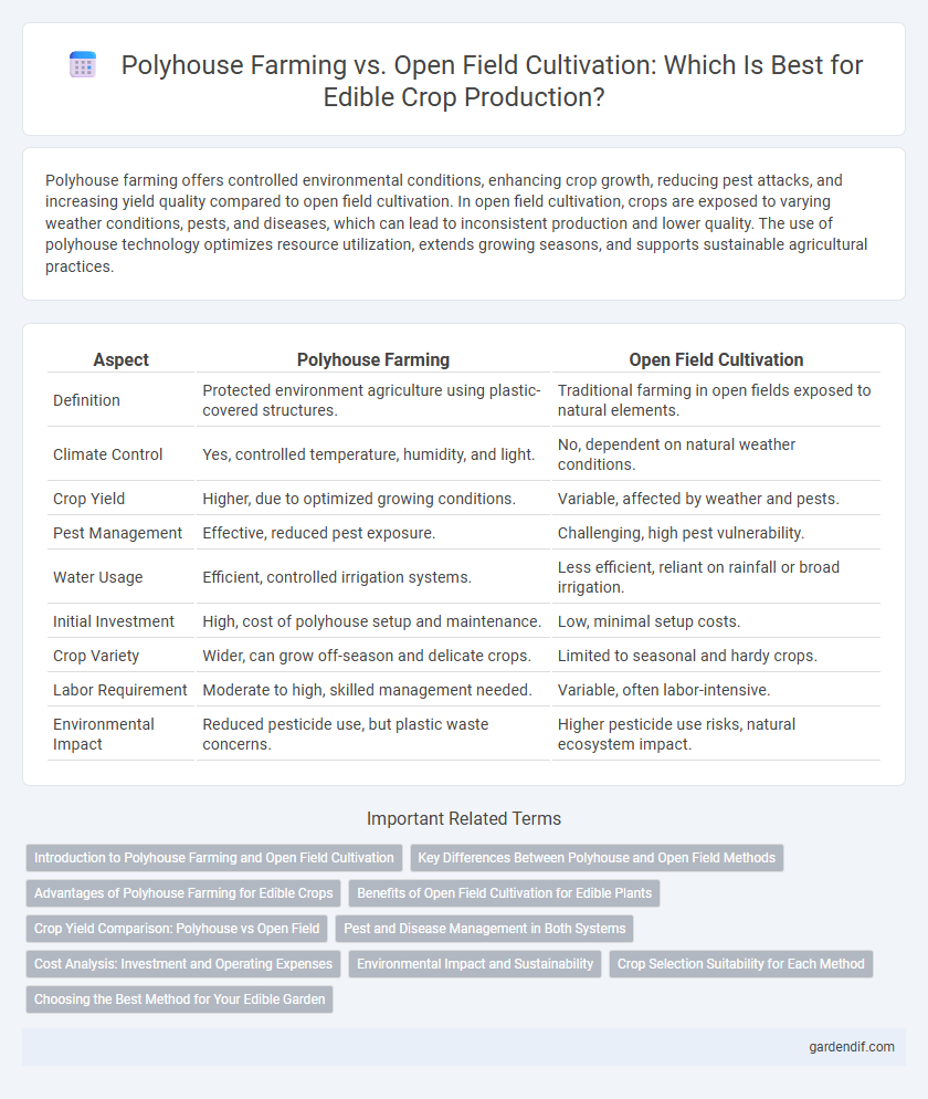 Polyhouse Farming vs. Open Field Cultivation: Which Is Best for Edible Crop Production?