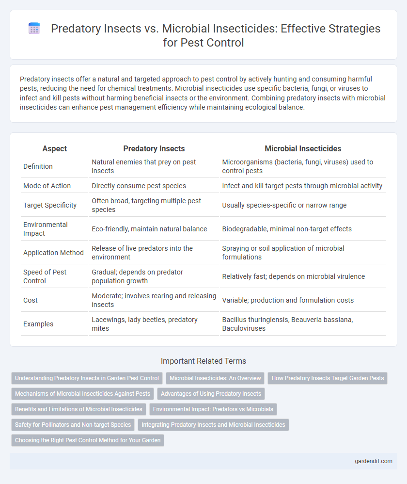 Predatory Insects vs. Microbial Insecticides: Effective Strategies for Pest Control