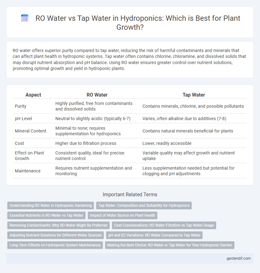 RO Water vs Tap Water in Hydroponics: Which is Best for Plant Growth?