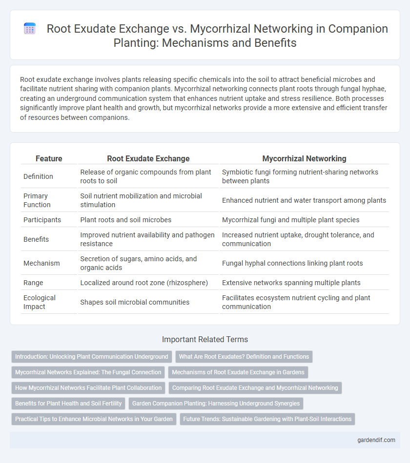 Root Exudate Exchange vs. Mycorrhizal Networking in Companion Planting: Mechanisms and Benefits