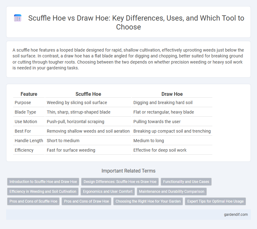 Scuffle Hoe vs Draw Hoe: Key Differences, Uses, and Which Tool to Choose