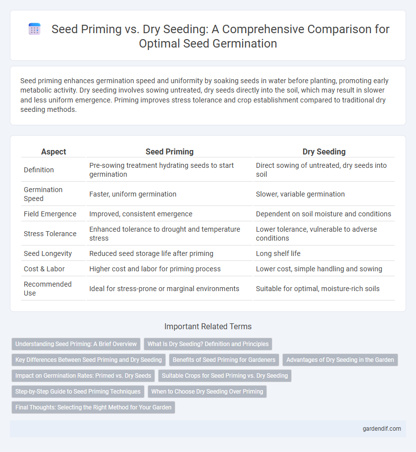 Seed Priming vs. Dry Seeding: A Comprehensive Comparison for Optimal Seed Germination