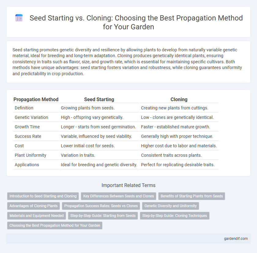 Seed Starting vs. Cloning: Choosing the Best Propagation Method for Your Garden