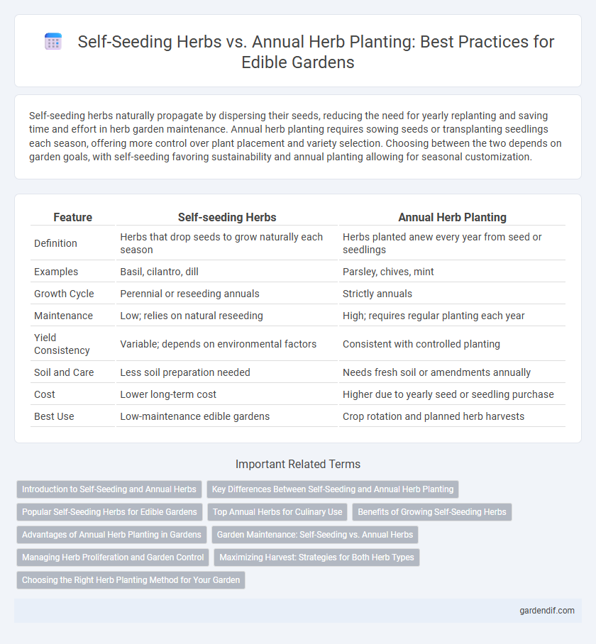 Self-Seeding Herbs vs. Annual Herb Planting: Best Practices for Edible Gardens