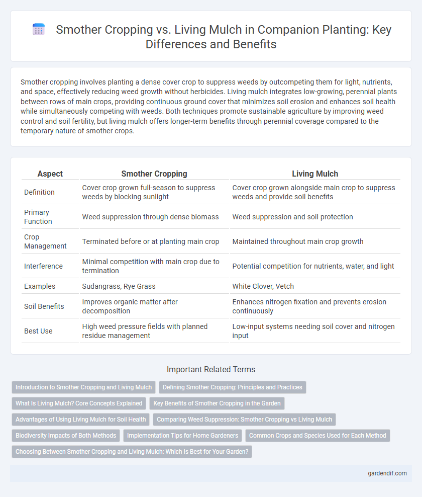 Smother Cropping vs. Living Mulch in Companion Planting: Key Differences and Benefits