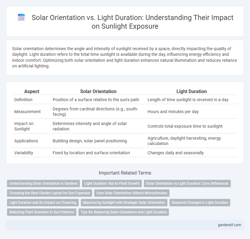 Solar Orientation vs. Light Duration: Understanding Their Impact on Sunlight Exposure