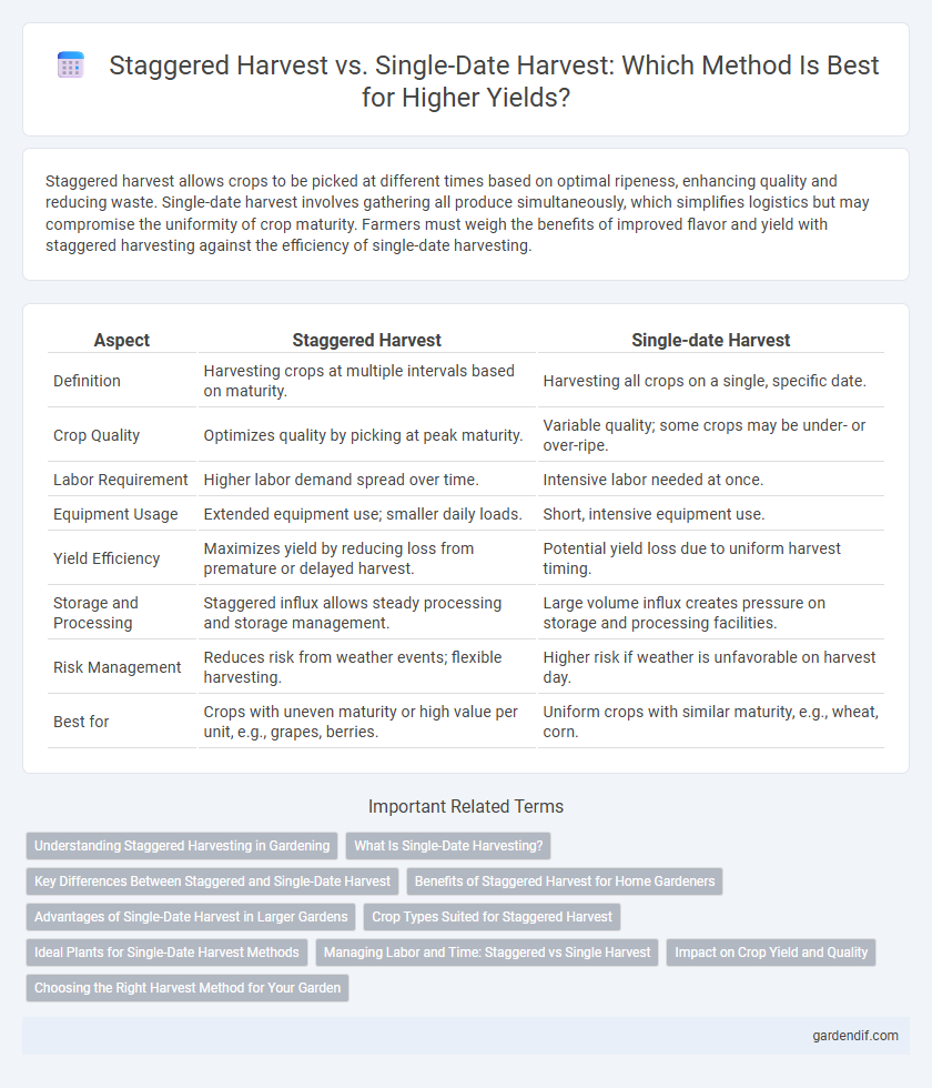 Staggered Harvest vs. Single-Date Harvest: Which Method Is Best for Higher Yields?