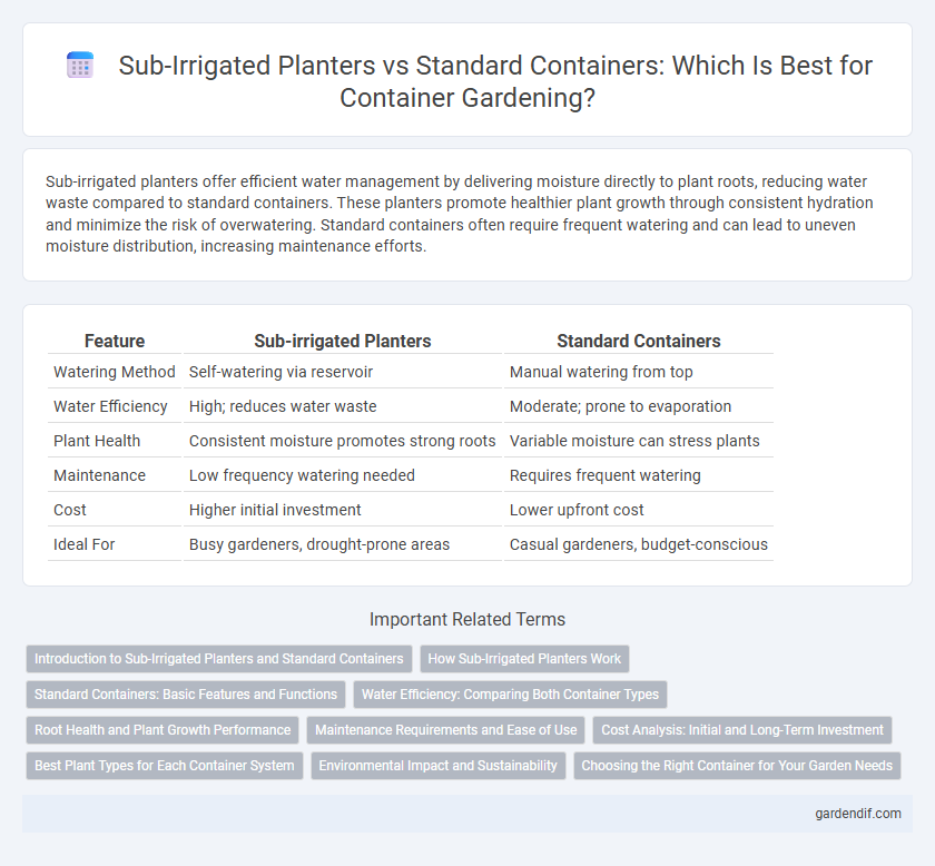 Sub-Irrigated Planters vs Standard Containers: Which Is Best for Container Gardening?