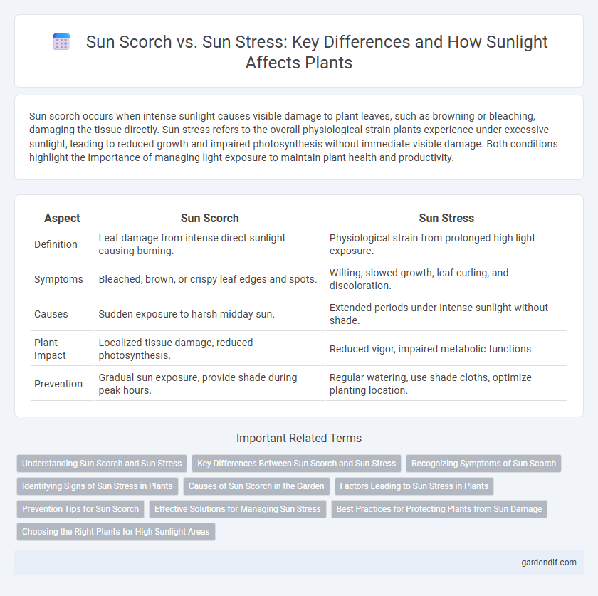 Sun Scorch vs. Sun Stress: Key Differences and How Sunlight Affects Plants