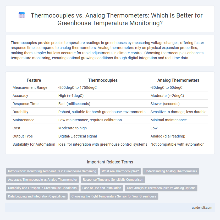 Thermocouples vs. Analog Thermometers: Which Is Better for Greenhouse Temperature Monitoring?