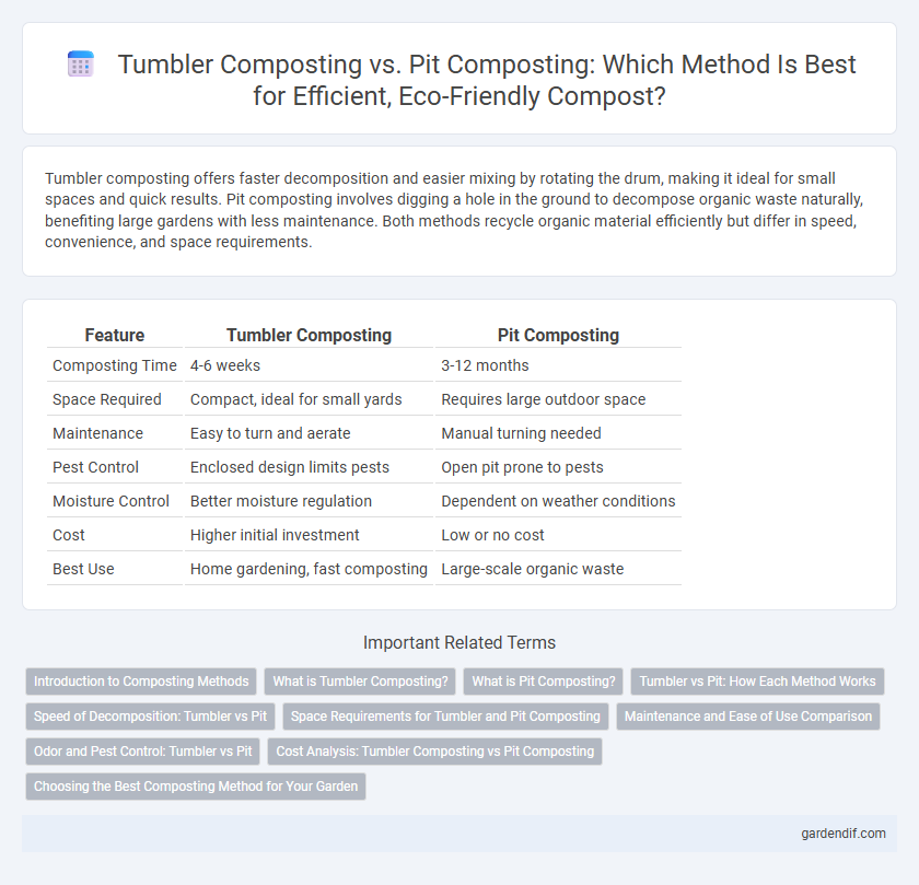 Tumbler Composting vs. Pit Composting: Which Method Is Best for Efficient, Eco-Friendly Compost?