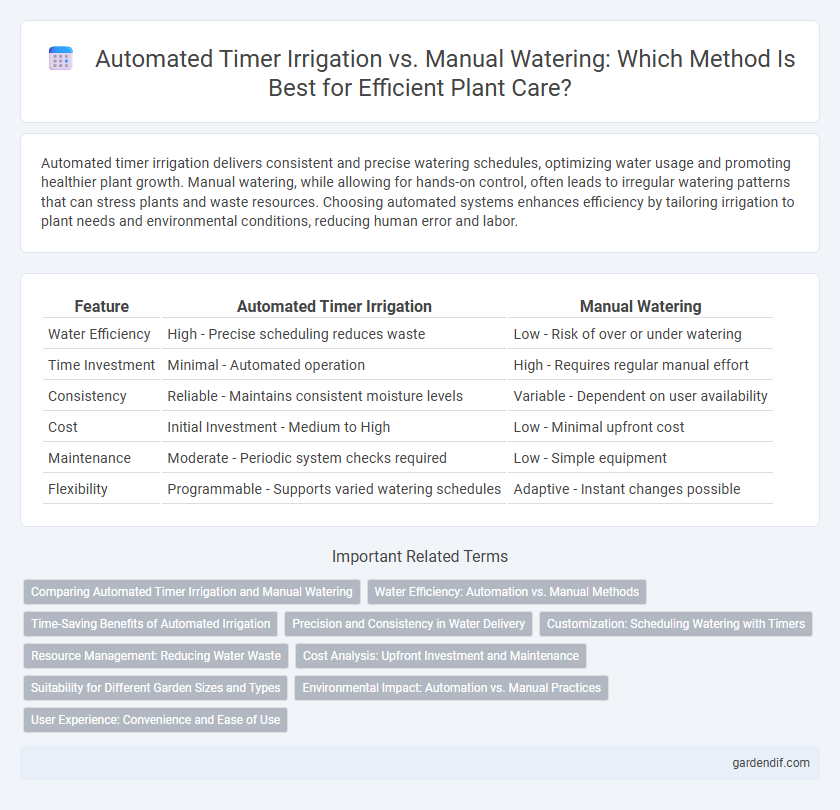 Automated Timer Irrigation vs. Manual Watering: Which Method Is Best for Efficient Plant Care?