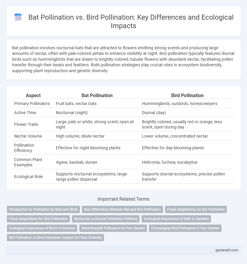 Bat Pollination vs. Bird Pollination: Key Differences and Ecological Impacts