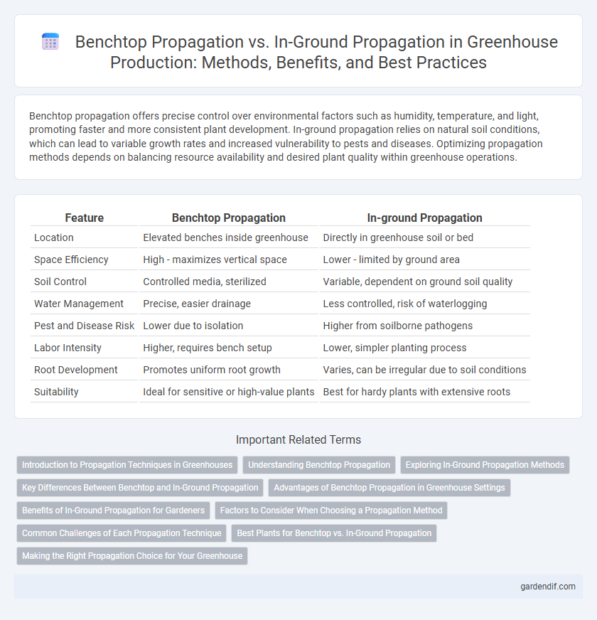 Benchtop Propagation vs. In-Ground Propagation in Greenhouse Production: Methods, Benefits, and Best Practices