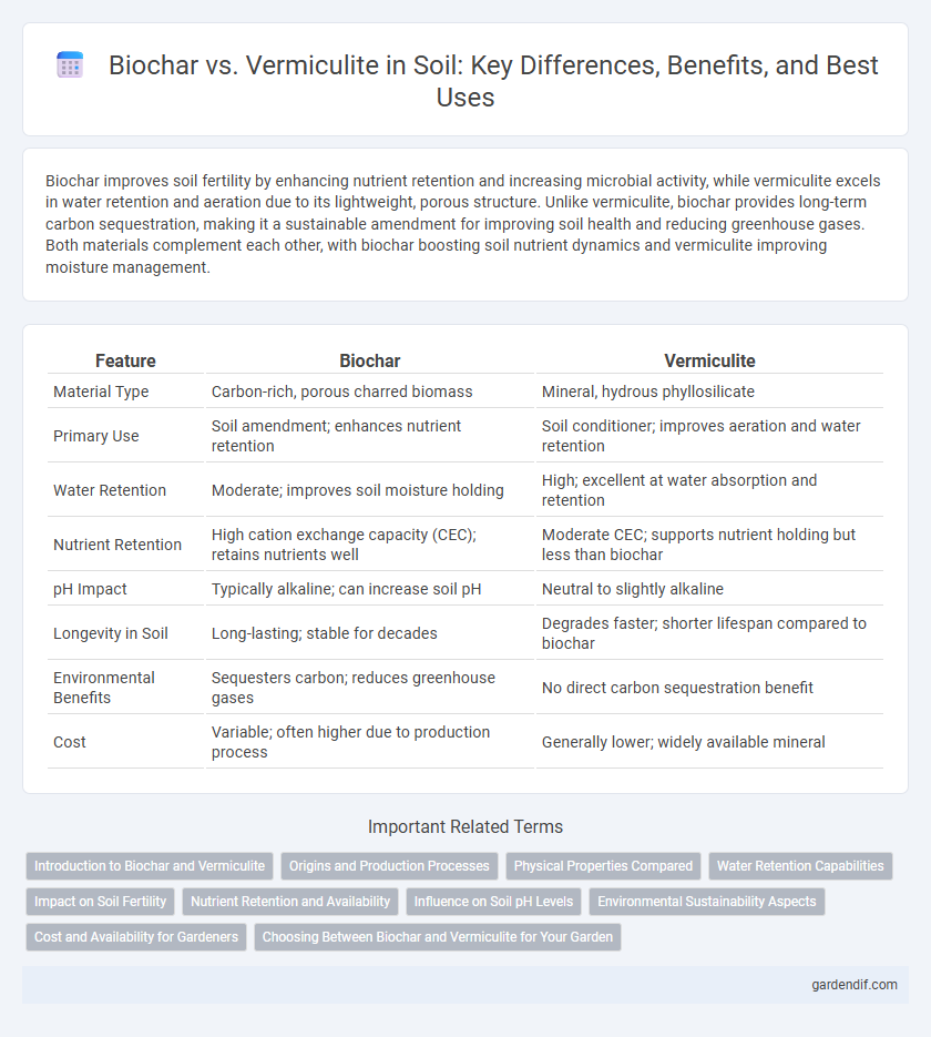 Biochar vs. Vermiculite in Soil: Key Differences, Benefits, and Best Uses