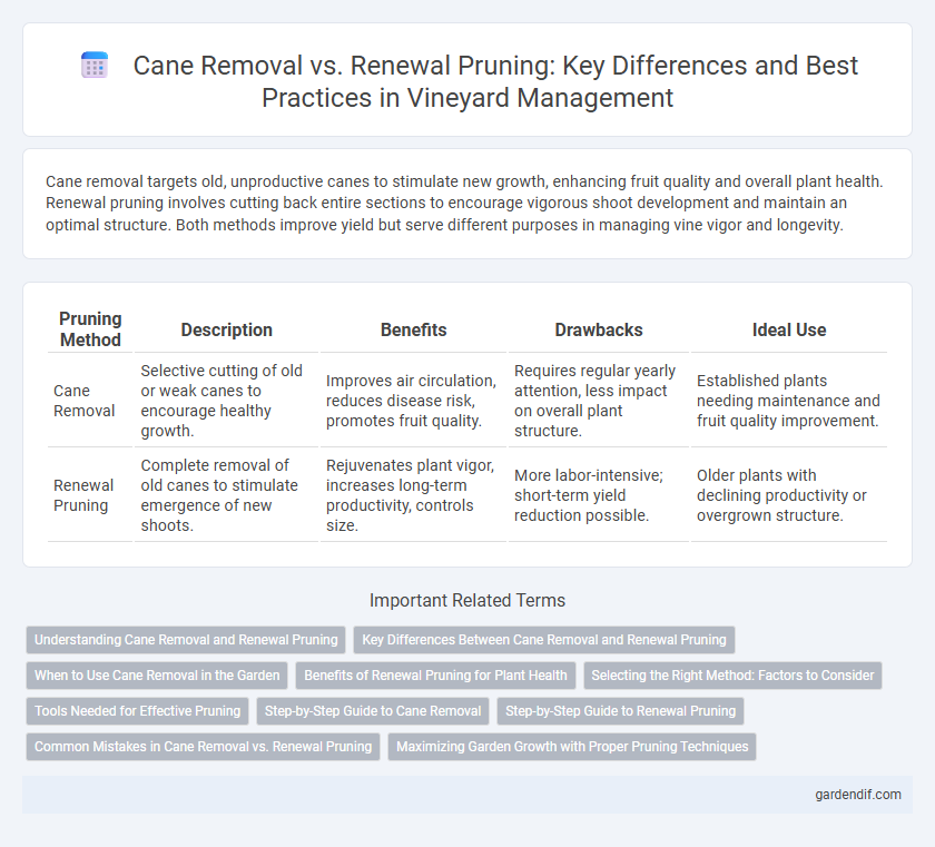 Cane Removal vs. Renewal Pruning: Key Differences and Best Practices in Vineyard Management