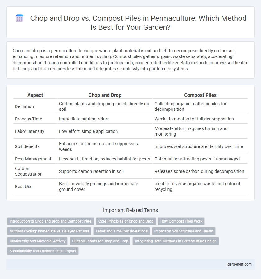 Chop and Drop vs. Compost Piles in Permaculture: Which Method Is Best for Your Garden?