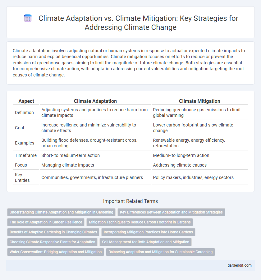 Climate Adaptation vs. Climate Mitigation: Key Strategies for Addressing Climate Change