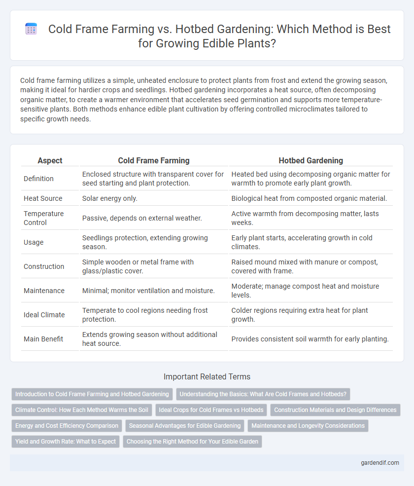 Cold Frame Farming vs. Hotbed Gardening: Which Method is Best for Growing Edible Plants?