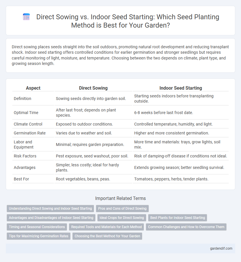 Direct Sowing vs. Indoor Seed Starting: Which Seed Planting Method is Best for Your Garden?