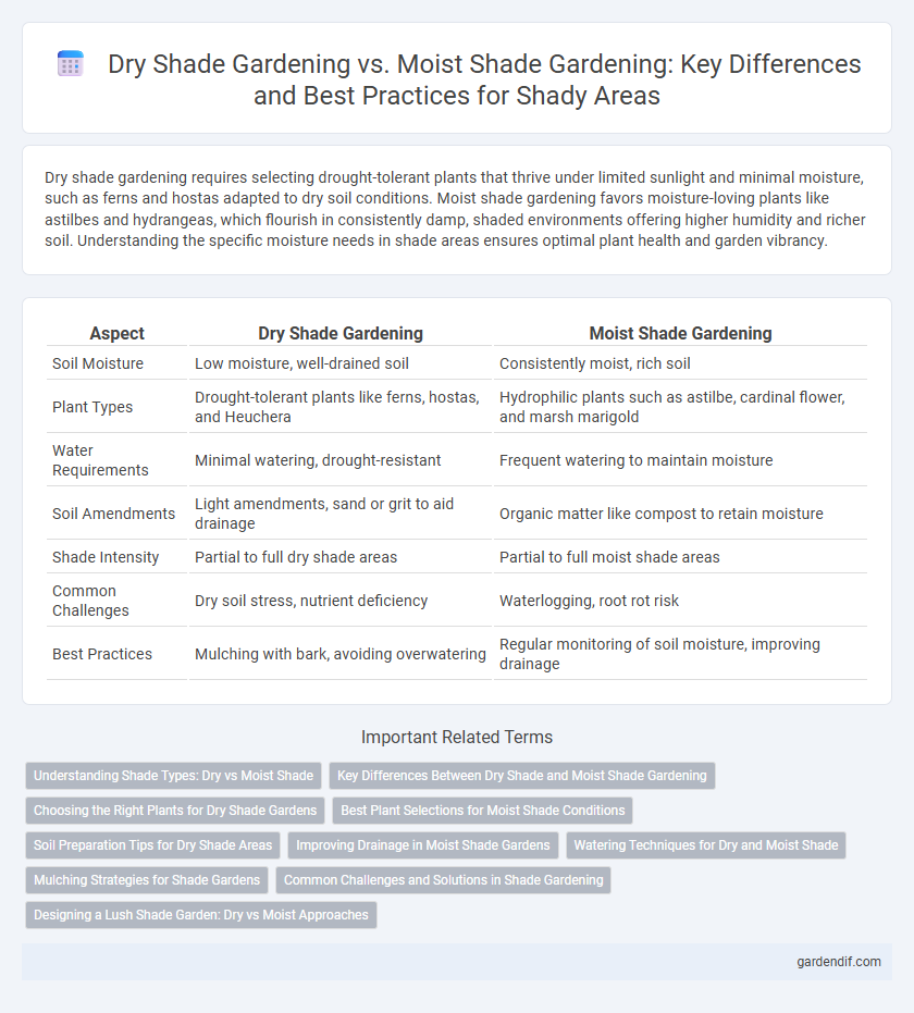 Dry Shade Gardening vs. Moist Shade Gardening: Key Differences and Best Practices for Shady Areas