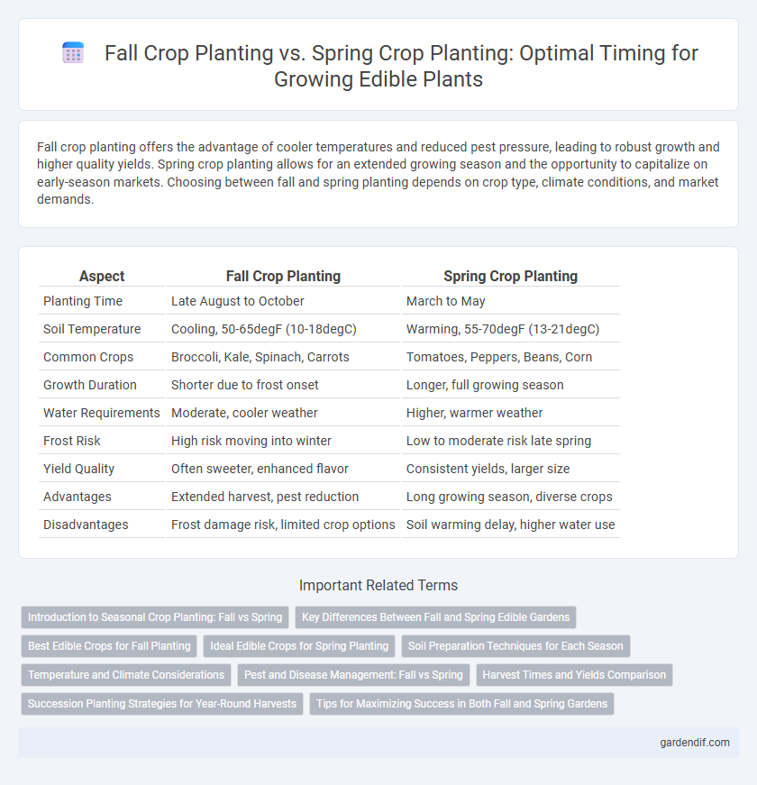 Fall Crop Planting vs. Spring Crop Planting: Optimal Timing for Growing Edible Plants