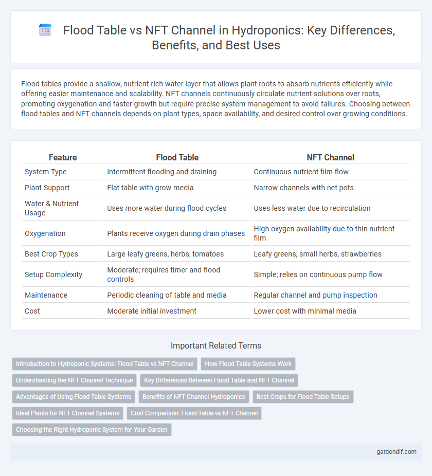 Flood Table vs NFT Channel in Hydroponics: Key Differences, Benefits, and Best Uses