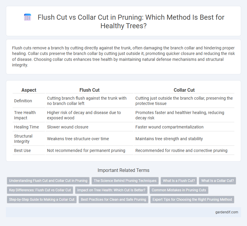 Flush Cut vs Collar Cut in Pruning: Which Method Is Best for Healthy Trees?