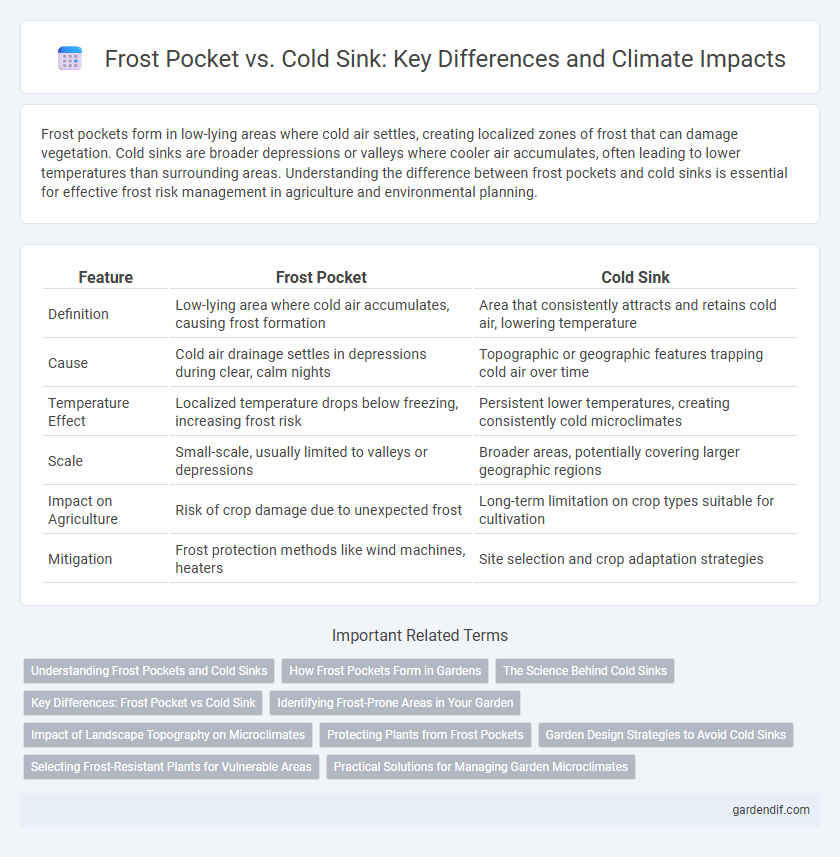 Frost Pocket vs. Cold Sink: Key Differences and Climate Impacts