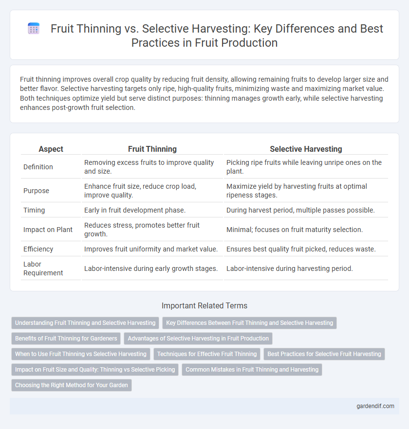 Fruit Thinning vs. Selective Harvesting: Key Differences and Best Practices in Fruit Production