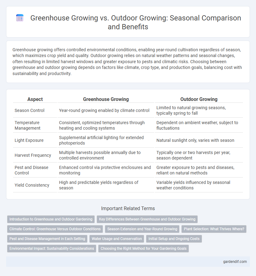 Greenhouse Growing vs. Outdoor Growing: Seasonal Comparison and Benefits