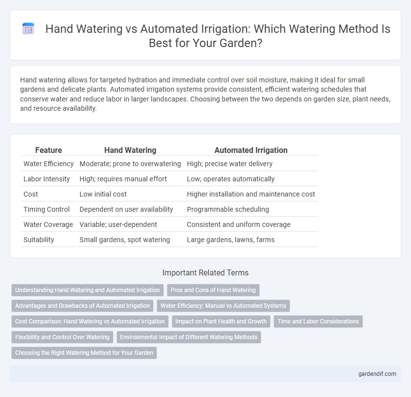 Hand Watering vs Automated Irrigation: Which Watering Method Is Best for Your Garden?