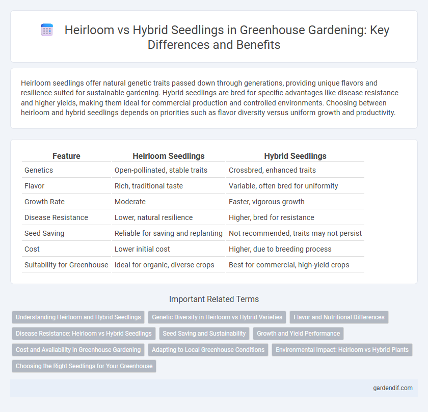 Heirloom vs Hybrid Seedlings in Greenhouse Gardening: Key Differences and Benefits