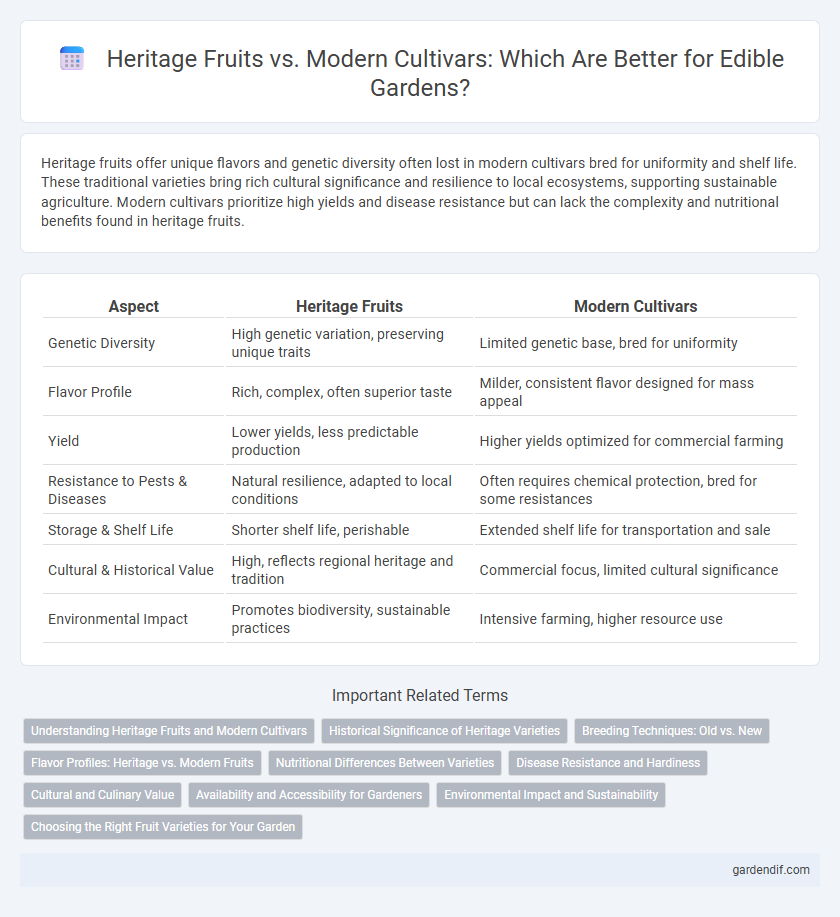 Heritage Fruits vs. Modern Cultivars: Which Are Better for Edible Gardens?