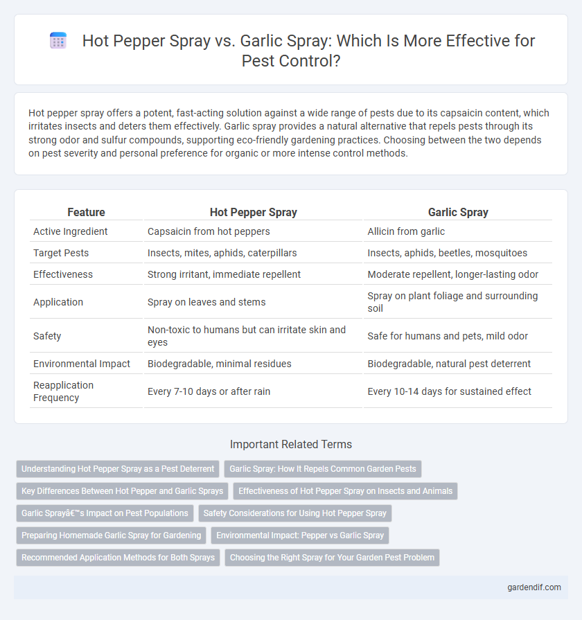 Hot Pepper Spray vs. Garlic Spray: Which Is More Effective for Pest Control?