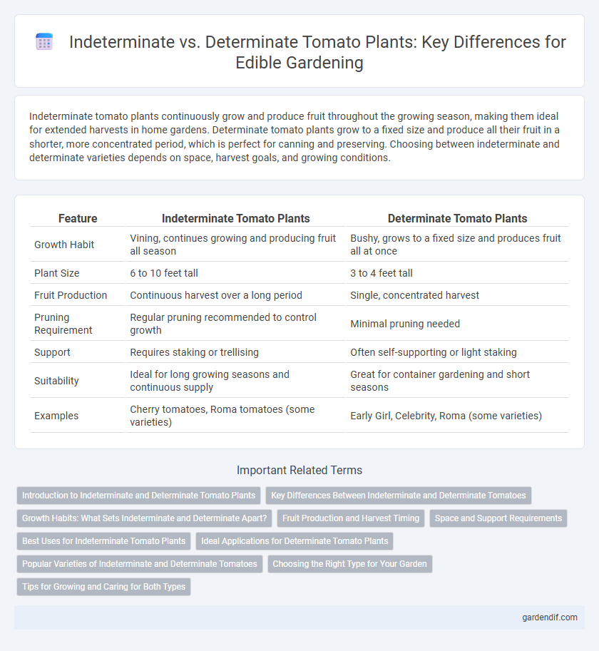 Indeterminate vs. Determinate Tomato Plants: Key Differences for Edible Gardening
