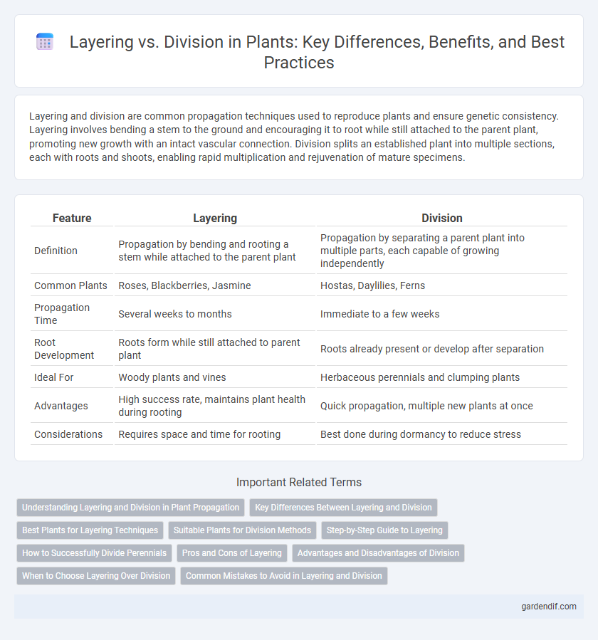 Layering vs. Division in Plants: Key Differences, Benefits, and Best Practices