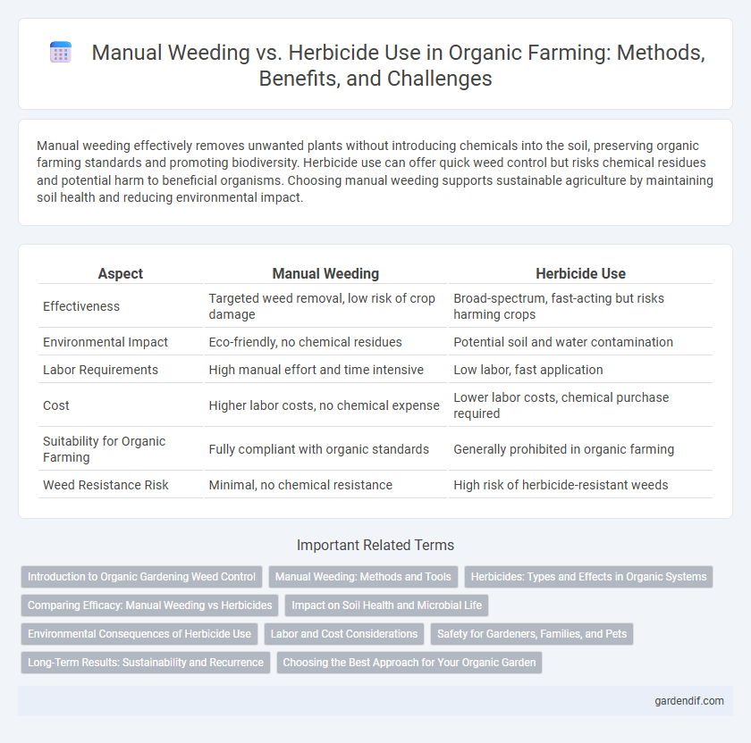 Manual Weeding vs. Herbicide Use in Organic Farming: Methods, Benefits, and Challenges