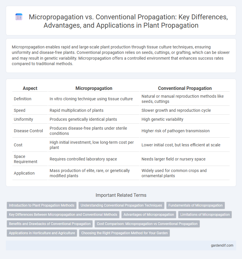 Micropropagation vs. Conventional Propagation: Key Differences, Advantages, and Applications in Plant Propagation