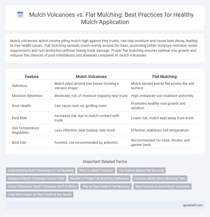 Mulch Volcanoes vs. Flat Mulching: Best Practices for Healthy Mulch Application