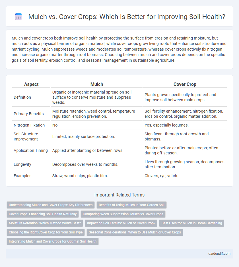 Mulch vs. Cover Crops: Which Is Better for Improving Soil Health?