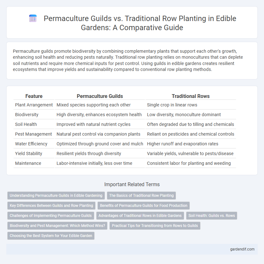 Permaculture Guilds vs. Traditional Row Planting in Edible Gardens: A Comparative Guide