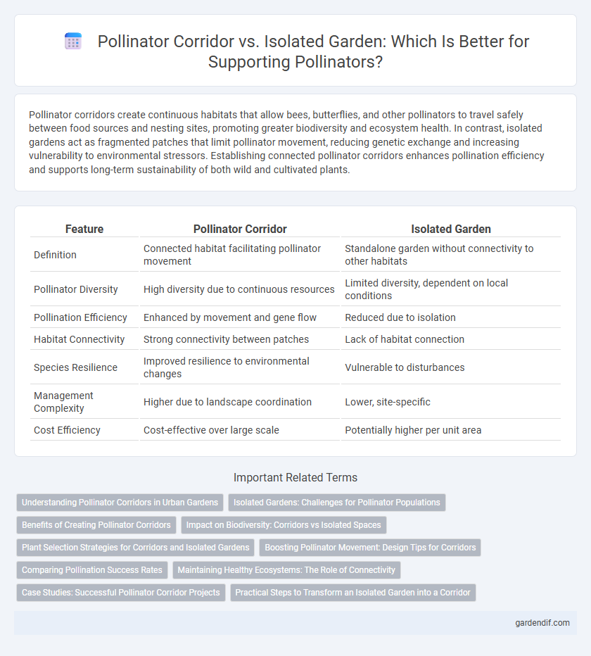 Pollinator Corridor vs. Isolated Garden: Which Is Better for Supporting Pollinators?