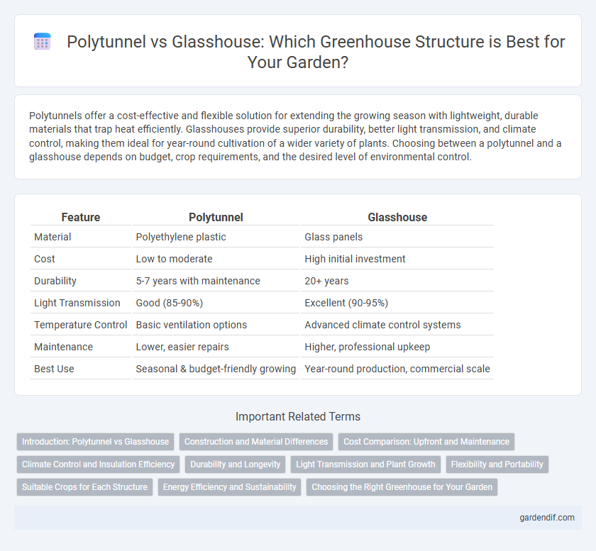 Polytunnel vs Glasshouse: Which Greenhouse Structure is Best for Your Garden?
