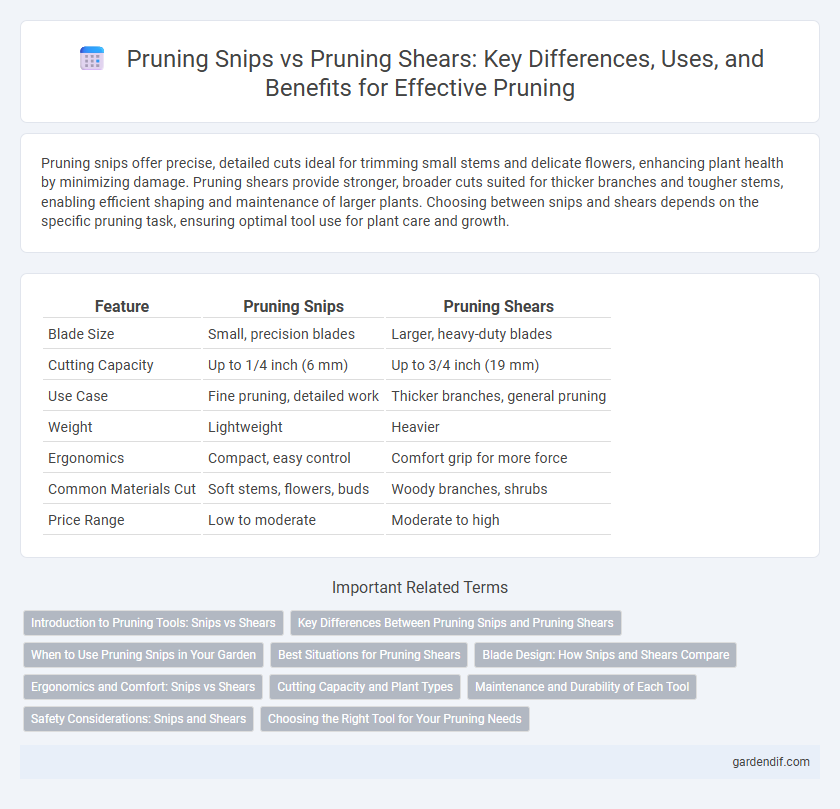 Pruning Snips vs Pruning Shears: Key Differences, Uses, and Benefits for Effective Pruning
