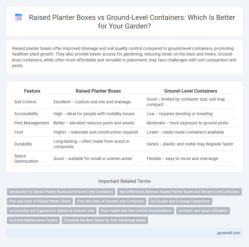 Raised Planter Boxes vs Ground-Level Containers: Which Is Better for Your Garden?
