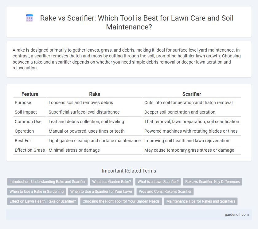 Rake vs Scarifier: Which Tool is Best for Lawn Care and Soil Maintenance?