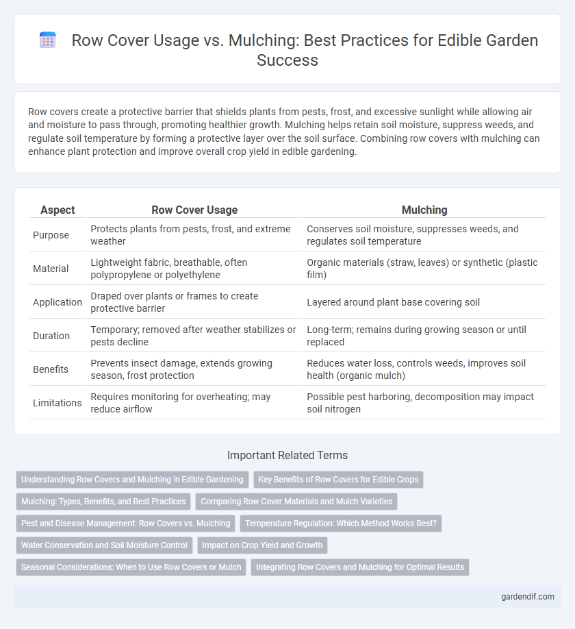 Row Cover Usage vs. Mulching: Best Practices for Edible Garden Success