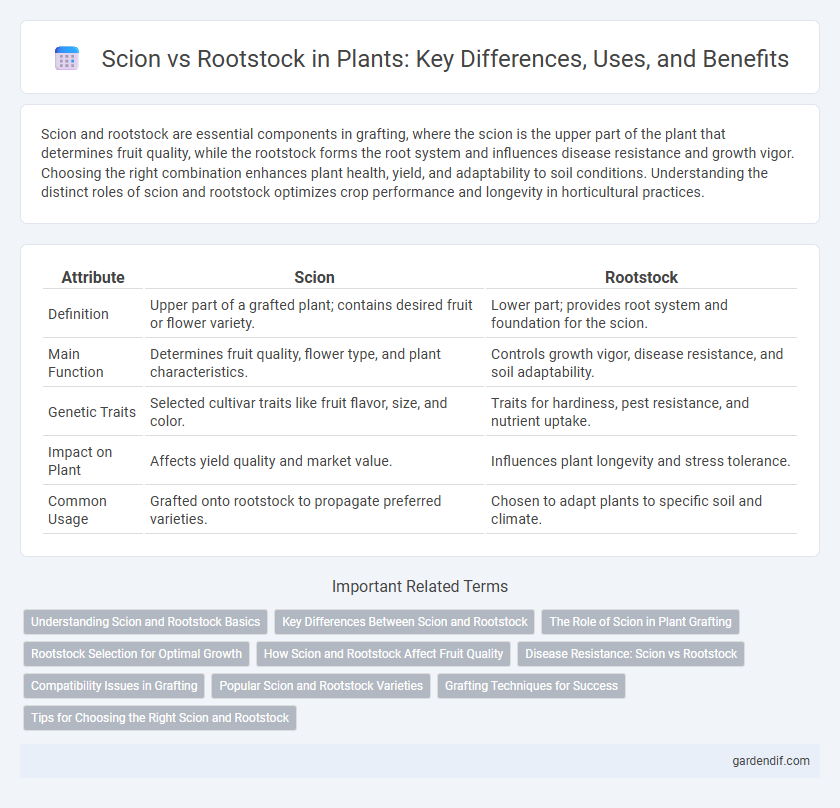 Scion vs Rootstock in Plants: Key Differences, Uses, and Benefits
