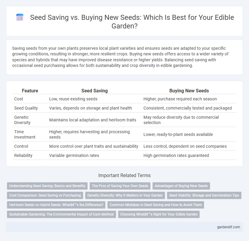 Seed Saving vs. Buying New Seeds: Which Is Best for Your Edible Garden?